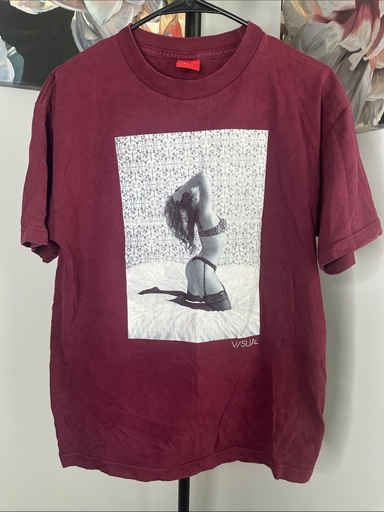 V/SUAL Other - V/SUAL Men’s Short Sleeve Graphic Tee in Burgundy (flaws)